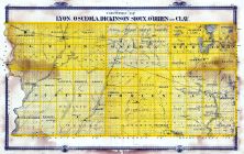 Lyon, Osceola, Dickinson, Sioux, O'Brien and Clay Counties, Iowa 1875 State Atlas